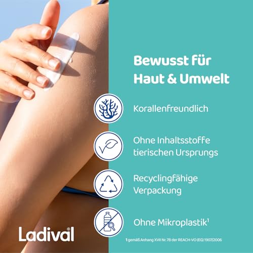 Ladival Après Pflege Gel für allergische Haut - Sonnencreme kühlend und feuchtigkeitsspendend bei Sonnenallergie und Mallorca-Akne, für empfindliche Haut, Erwachsene und Kinder ab 6 Monaten, 200ml
