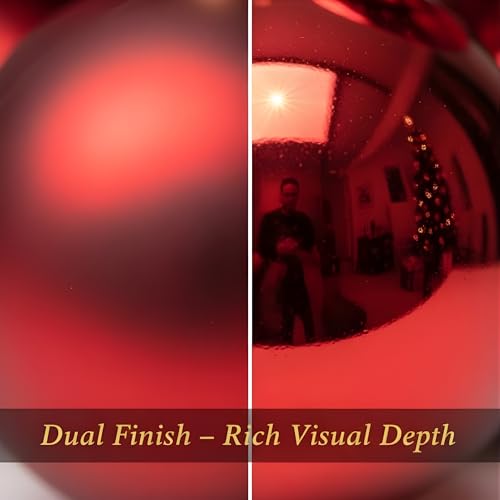 Image of Crackles Christmas Tree Hanging Balls 60MM (Set of 8) | Matt & Shiny Decorative Ornaments | Xmas Tree Decoration Items for Home, Office & Party -Random Colors