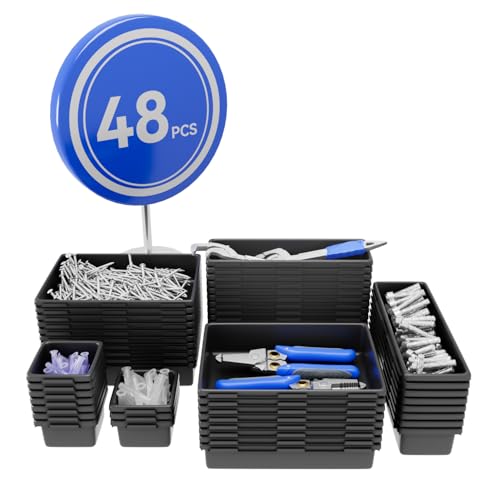 LANDNOR 48 PCS Tool Box Drawer Organizer Set, Desk Organizer,Garage Organzation,Storage of Different...