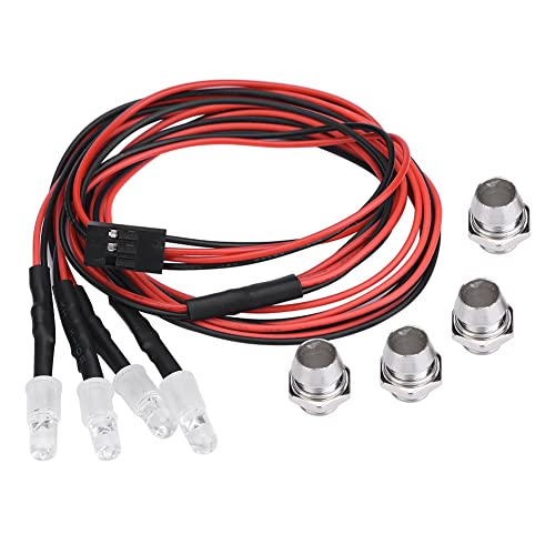 RC LED CgA4  5mm 5-11V wbhCg RC LED e[CgCgANZT[ 1/10 RC J[gbNfp(White & Red Light)