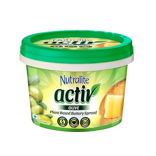 Nutralite Activ Plant Based Spread - Olive - 200 g Tub | Dairy-Free | Rich in Omega 3