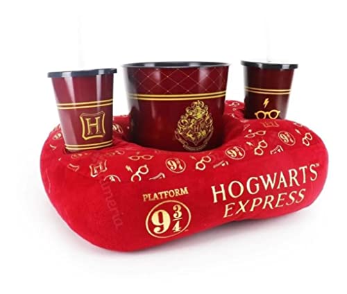 Kit Almofada Porta Pipoca Harry Potter Hogwarts