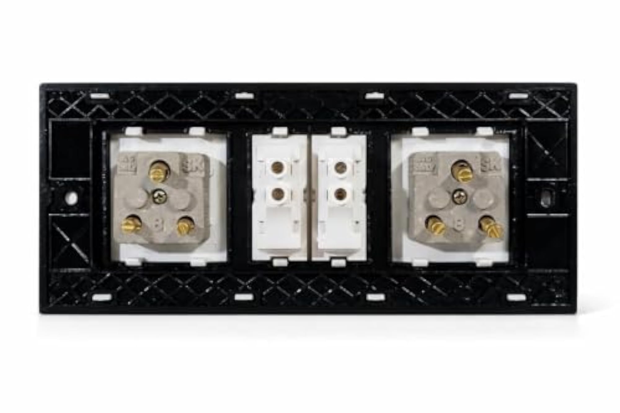 2 Socket 2 Switch Modular Switch Board Plate