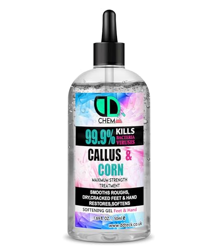 Callus and Corn Remover Liquid, Callus Eliminator, Liquid & Gel for Softening Foot, Rescue Hard Skin, Pain-Free Treatment for Foot & Hand (50ml Clear Dropper)