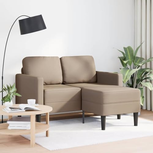 RMIHSJG Canapé 2 places en forme de L avec méridienne, canapé d'angle en cuir synthétique pour salon, avec pieds en métal solides et rembourrage, design...