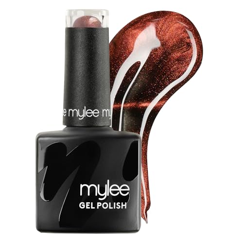 Mylee Cat Eye Gel Nail Polish 8ml [Blood Moon] - Magnetic, Glitter, Holographic, UV/LED Nail Art Manicure Pedicure, Professional, Salon & Home Use, Long Lasting & Easy to Apply, Vegan & Cruelty Free