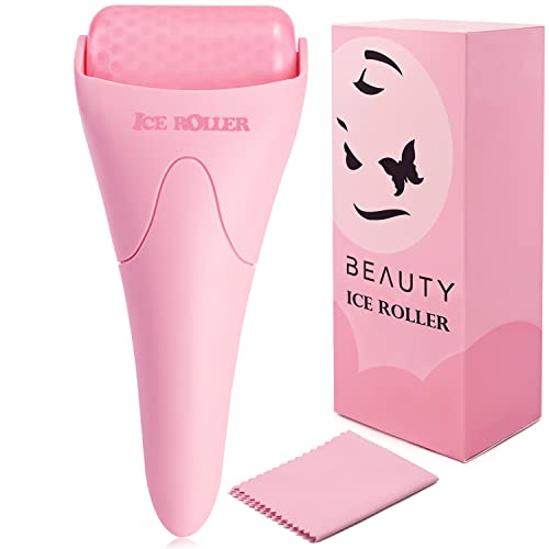 Afounda Ice Roller For Face, Eyes And Whole Body Relief, Face Roller Skin Care Tool For Migraine Relief And Blood Circulation (Pink Handle+Pink Roller Head) #TOP30