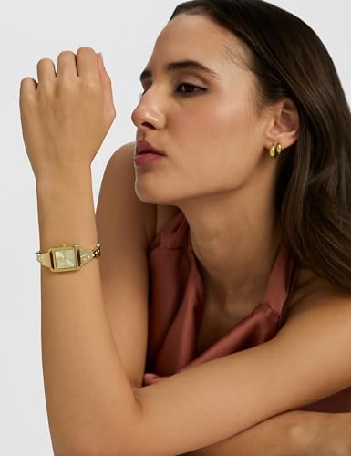 Image of DKNY City Bangle Analog Plain 2-Hands Japanese Movement Square Dial, Diameter 22 x 30 MM, 30 m Water Resistance Women's Wrist Watch - DK1L005M00
