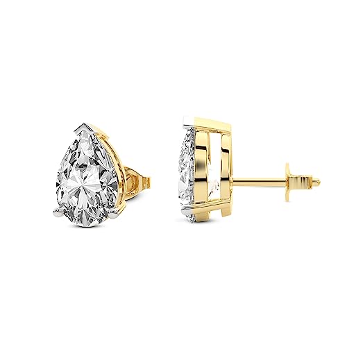 1 Carat - 12 Carat Lab Grown Diamond Earrings | IGI Certified Solitaire Lab Diamond Stud Earrings 3 Prong | F-G Color, VS1-VS2 Clarity | 14K Gold | Friendly Diamonds Earrings