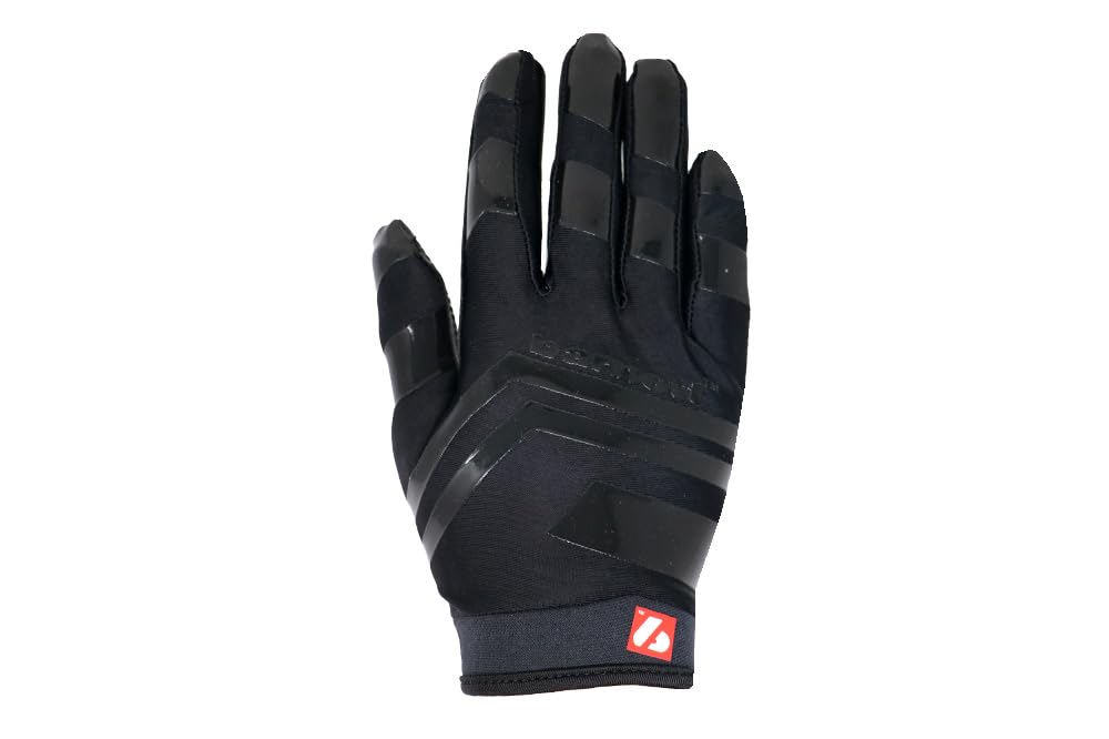 BARNETT FRG-03 Gants de Football américain de Receveur, Pro, Noir