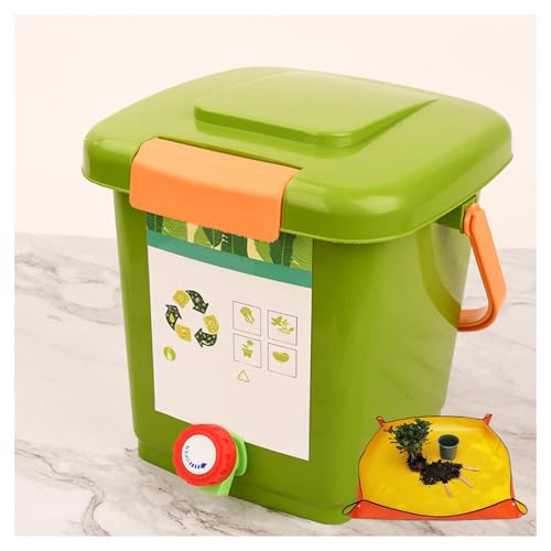 Kitchen Compost Bin 15L Convenient Food Waste Recycling Stylish Composter for Kitchen Counter Eco Friendly Design 1 Set