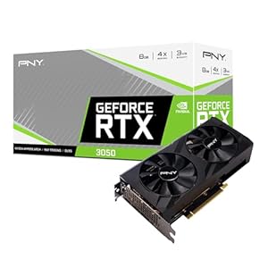 PNY GeForce RTX 3050 8GB Verto Dual Fan Grafikkarte, Schwarz