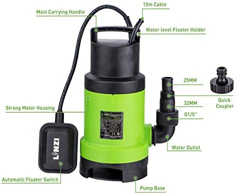 400W Portable Garden Submersible Pump for Clean and Dirty Water with Float Switch