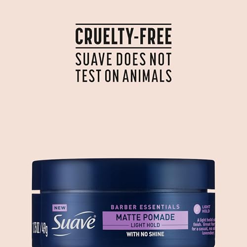 Suave Hair Pomade for Men Barber Essentials Styling, Light Hold and No Shine, For Enhancing Hair Shape and Reducing Frizz, 1.75 oz