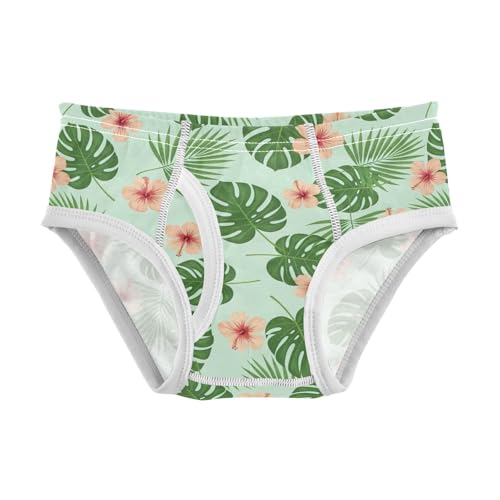 ODAWA Tropical Palm Leaves Green Tag Free Underwear Briefs, Toddler Underwear Boys 2T
