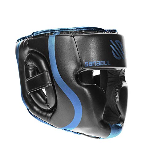 Sanabul Essential Professional Boxing Mma Kickboxing Head Gear (Blue, S/M) #TOP2