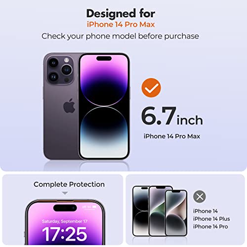 Image of UNBREAKcable 3-Pack Screen Protector for iPhone 14 Pro Max, Double Shatterproof Tempered Glass [Easy Installation Frame] [9H Hardness] [99.99% HD Clear] [Case Friendly] for iPhone 6.7 inch