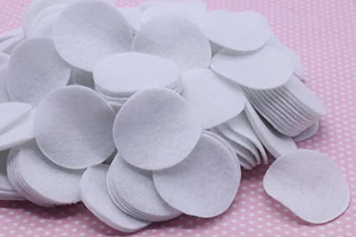 Image of YYCRAFT Bulk 300pcs White Felt Circles 2 Inch Soft Felt Round Pad,50mm