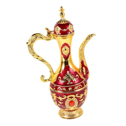 SOLUSTRE Sturdy Iron Wine Pot Vintage European Design Elegant Home Decor for Wedding Present Retro Kettle