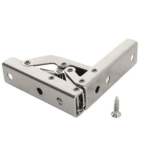 Shanqian SQUS-HINGE-6PCS-SILVER-210108 6 Pack 90 Degree Folding Shelf Hinge Door Hinge Hidden Bracket Table Holder Furniture Parts thumb #6