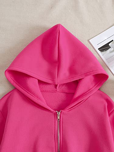 SHENHE Women's Casual Long Sleeve Zip Up Hoodie Jacket Drop Shoulder Preppy Sweatshirt Crop Tops3