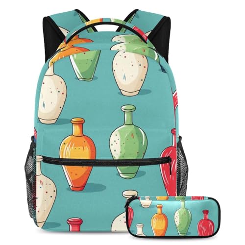 Cartables Lanes de bowling amusantes pour enfant avec trousse scolaire Large