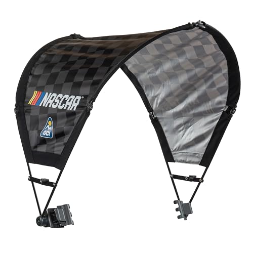 GCI Outdoor Adjustable Sunshade Accessory | Officially Licensed NASCAR Design | UPF 50+ Canopy for Complete Sun Protection | Fits Most Sideline Sports Chairs Strollers & Wheelchairs