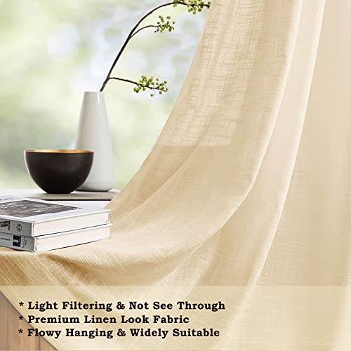 Image of HOMEMONDE Sheer Curtains for Living Room, Bed Room - Transparent Curtain Home Decor