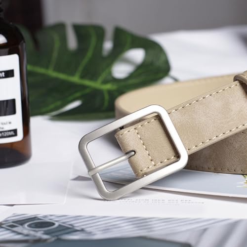 Thin Silver Buckle Waist Belt Flexible Synthetic Leather Strap For Coats And Trousers2