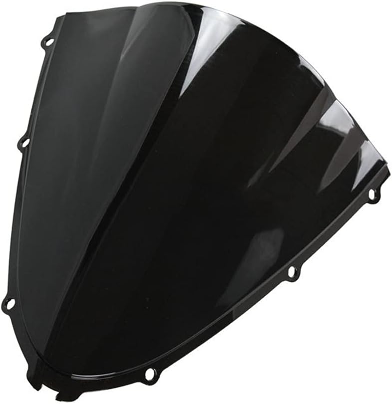 Double Bubble Windscreen Windshield Shield Compatible for Kawasaki Ninja ZX14R 2006-2016 ZX-14R (Black)
