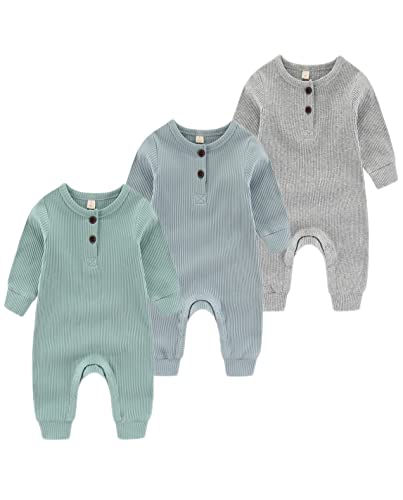 Chamie Baby Romper Newborn Knitted Jumpsuit Long Sleeve Baby Boys Girls...