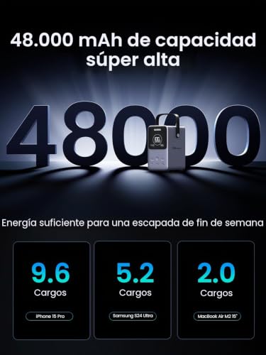 Miniatura 3 de Power Bank Ugreen 300W 48000mAh Carga rápida portátil