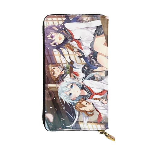 [ハオルバ] 長財布 第六駆逐隊 艦これ 財布 ウォレット レザー スキミング防止 メンズ レディース カード収納 レシート 仕分け お札入れ 小銭入れ 大容量 ビジネス 機能的 スマートフォン収納 ロングウォレット カジュアル Suica入れ