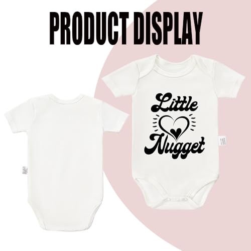 Little Nugget Bodysuit, Infant Newborn Cotton Love Romper Short Sleeve Jumpsuit Outfits 0-24 Months2