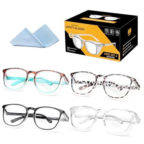 KeeiZoes Safety Glasses Anti Fog Goggles For Women Nurses Protective Eyewear Blue Light & UV Blocking Eye Protection Glasses