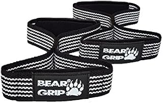 BEAR GRIP - Premium Figure 8 weight lifting straps (sold in pairs)