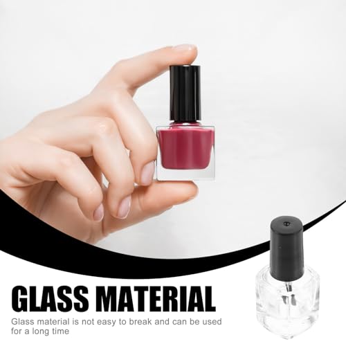 Botellas de esmalte de uñas OSALADI vacías de 15 ml con tapa y cepillo pack de 5 unidades 6
