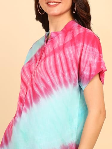 Image of Maaesa Hand Dyed Rayon Top for Women