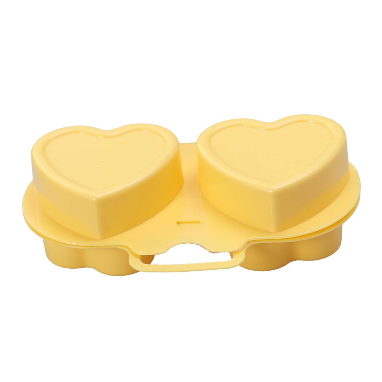 Microwave Egg Cooker with Heart and Flower Shapes Silicone Egg Steamer for for Breakfast and Snacks Dishwasher Safe Yellow