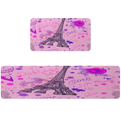 Evite resbalones en la cocina con la alfombra lavable absorbente de París para pasillo y lavado 2