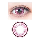 パーフェクトシリーズ フルブルーム 度なし コスプレ カラコン ピンク 桃色 1箱6枚 (ピオニー ±0.00)