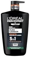 L’Oréal Men Expert XXXL 5in1 Duschgel und Shampoo für Männer, Duschbad zur Reinigung von Körper, Haar und Gesicht, Herren Körperpflege für langanhaltende Frische mit Karbon, Pure Carbon, 1 x 1000 ml