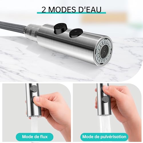 Robinet douchette avec 2 modes de pulvérisation pour un nettoyage facile - 4