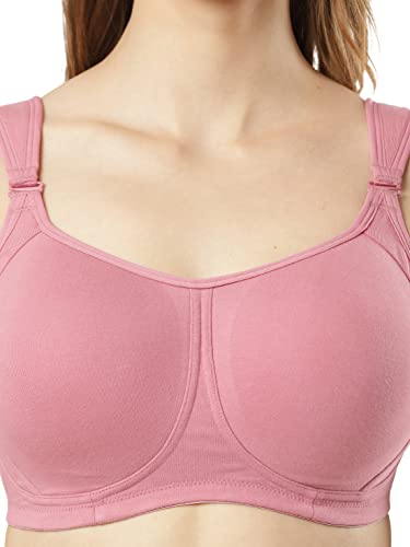 Image of Jockey FE78 Women Wirefree Padded Super Combed Cotton Elastane Stretch Full Coverage Plus Size Bra with Broad Cushioned Fabric Strap