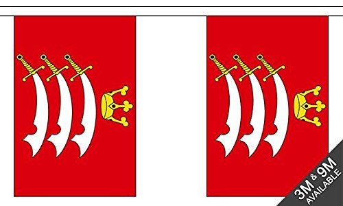 Flagtex Middlesex Fabric Bunting – 9m with 30 Flags – Premium Indoor & Outdoor Decoration — image 1