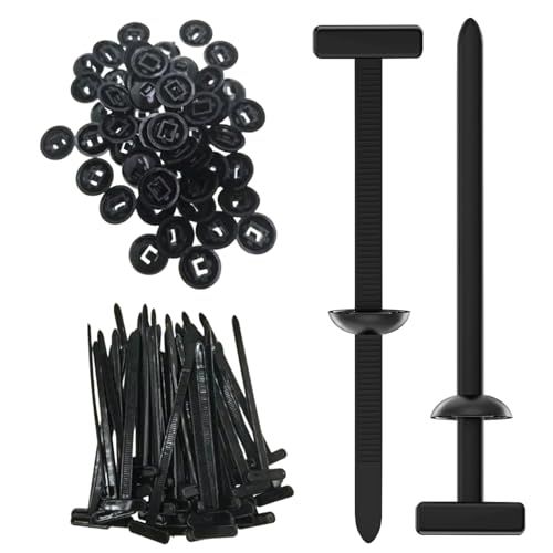 Bridas negras de nailon universal, 50 unidades, resistentes a los rayos UV, resistentes, multiusos, fijación rápida para coche, reparación diaria