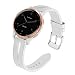 Produktbild LvBu Armband Kompatibel mit Garmin vívoactive 4S, Quick Release Leder Classic Ersatz Uhrenarmband für Garmin vívoactive 4S 40mm Smartwatch (Weiß)