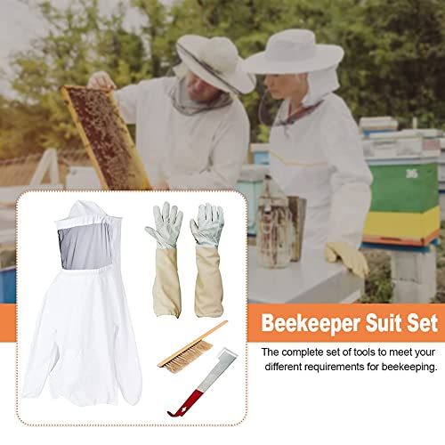 Kisbeibi 4-teiliger Imkeranzug,Unisex,Professioneller Imkeranzug mit Schleier,Imkerjacke,Bienen-Outfit,Imker-Schutzanzug… – Bild 4