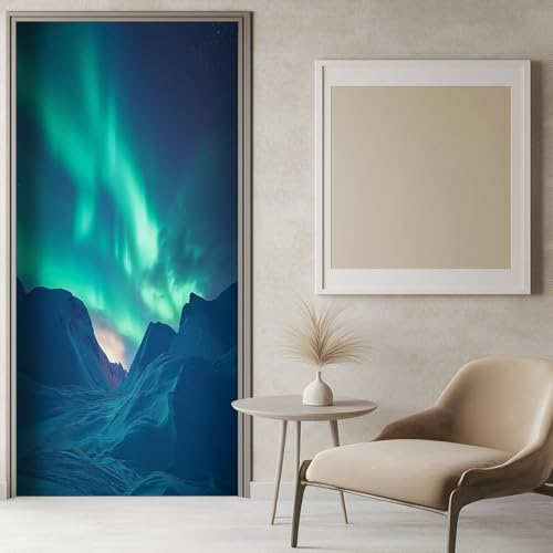 Impermeabile e Durabile: Realizzato in PVC ecologico, questo adesivo porta è resistente all'umidità, all'olio e ai graffi. Non tossico, senza odore. Questo Carta da Parati è facile da pulire, non si strappa e mantiene i colori vivaci nel tempo