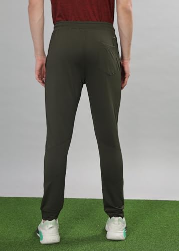 Image of Force NXT Black Jogger for Men Pack of 1 | Men's Dry Fit Active Wear Pants | Stretchable Lowers with Zipper Pockets | Anti Odour Jogger Pant for Gym, Yoga and Sports